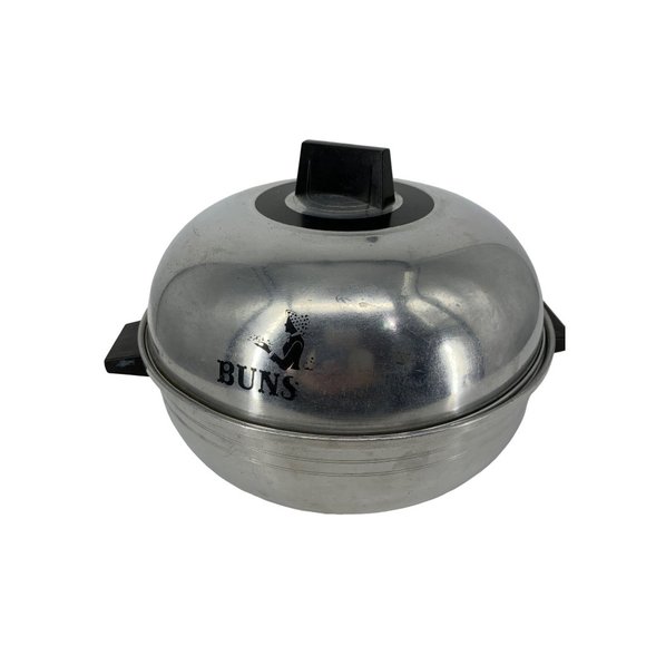West Bend Dining Vintage Bun Warmer Stove Pot 3 Piece Aluminum